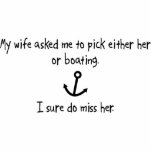 Pick Wife or Boating photo sculptures