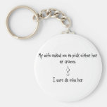 Pick Wife or Cranes Key Chain