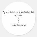 Pick Wife or Cranes Stickers