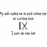 Pick Wife or Cutting Hair photo sculptures