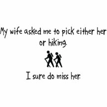 Pick Wife or Hiking Photo Sculpture