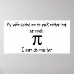 Pick Wife or Math Poster