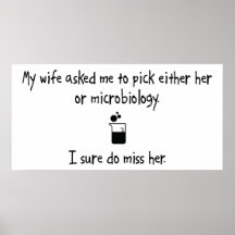 Pick Wife or Microbiology Print