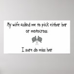Pick Wife or Motocross Posters