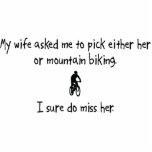 Pick Wife or Mountain Biking photo sculptures