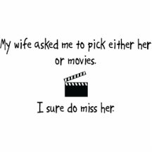 Pick Wife or Movies Photo Cutouts
