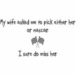 Pick Wife or Nascar Photo Cut Outs