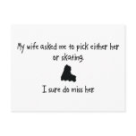Pick Wife or Skating Postcard