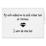 Pick Wife or Tattoos Card