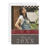 Pick YOUR Color Damask 5x7 Graduation Announcement
