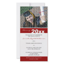 Pick YOUR Colour Custom Graduation Announcement Photo Cards