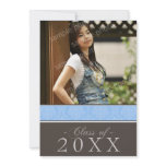 Pick YOUR Colour Damask 5x7 Graduation Announcemen