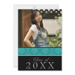 Pick YOUR Colour Damask 5x7 Graduation Announcemen