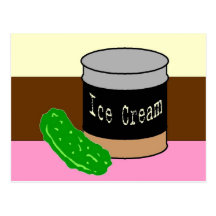 Pickels and Ice cream, Pregnancy Party Post Card