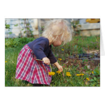 Picking Dandelions Notecards