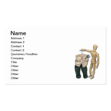 Picking Fishing Vest and Waders Business Card Template