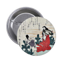 Picking young pine by Yusai Kuniteru Ukiyoe