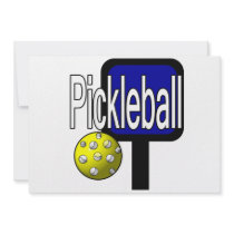 Pickle and ball graphic with paddle and ball