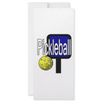 Pickle and ball graphic with paddle and ball