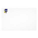 Pickle and ball graphic with paddle and ball personalized stationery