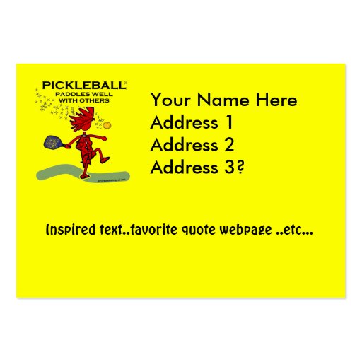 Pickleball Paddles Well With Others Business Cards
