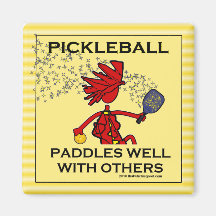 Pickleball Paddles Well With Others Magnets