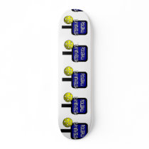 Pickleball - Play with Relish! Design gift idea Skate Decks