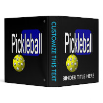 Pickleball, with ball and paddle design picture binders