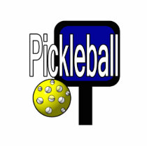 Pickleball, with ball and paddle design picture photo cutouts