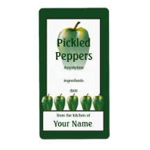 Pickled Green Bell Peppers Cook's Canning Label