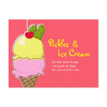 Pickles and Ice Cream Postcard Invitations