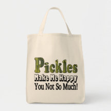 Pickles Make Me Happy Tote Bag