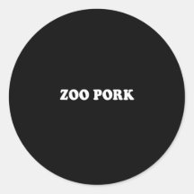 Pickup Line - ZOO PORK T-SHIRT Round Sticker