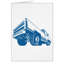 Pickup Truck Rear Retro Greeting Card