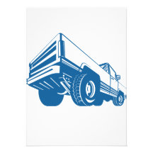 Pickup Truck Rear Retro Personalized Announcements