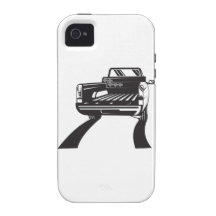 Pickup Truck Rear Retro Vibe iPhone 4 Cases