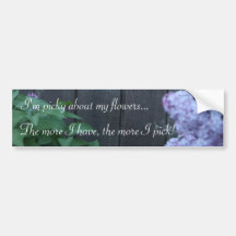 Picky Lilac Flowers Bumper Sticker