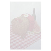 Picnic basket and watermelon slices customized stationery
