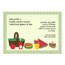 Picnic Basket Party Invitation invitations