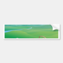 Picnic in beautiful rural scene bumper stickers