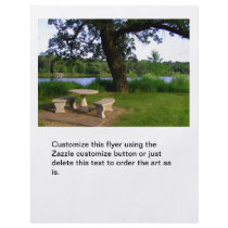 Picnic table pretty summer day near the river mn personalized flyer