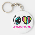 Pictogramme de coeur d'oeil, <PERSONALIZE> Porte-clé