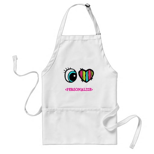 Pictogramme de coeur d'oeil, <PERSONALIZE> Tablier