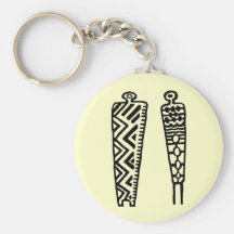 Pictograph Men-BW Key Chains