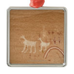 Pictographs on sandstone canyon walls in Canyon Christmas Tree Ornaments