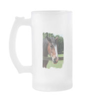 Picture of a Quarter Horse Frosted Beer Mug