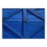 Picture of Blue wooden door Card