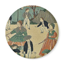 Picture of children at play by Utagawa,Yoshikazu Magnet