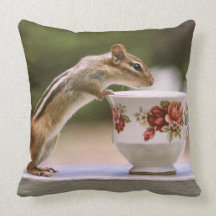 Picture of Chipmunk with China Teacup Pillow