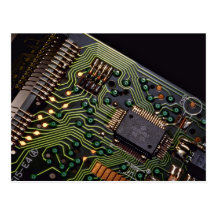 Picture of Circuit board from pocket calculator Post Cards